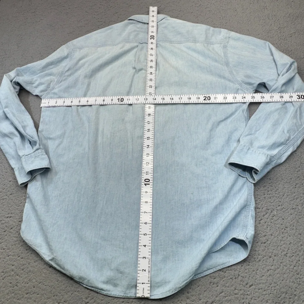 Banana Republic Safari Mens Large Blue Chambray Denim Safari Travel Casual